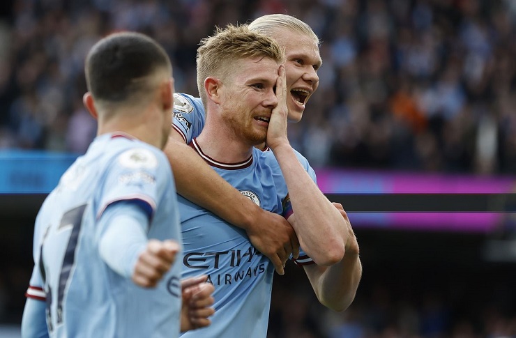 Haaland và De Bruyne cùng tỏa sáng cho Man City