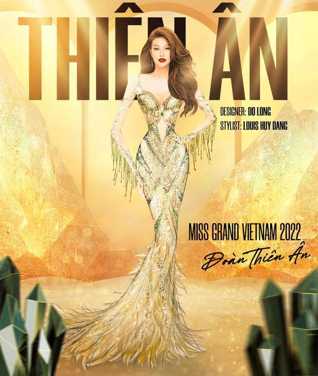 Váy dạ hội của Thiên Ân ở chung kết Miss Grand International 2022. Ảnh: FBNV.