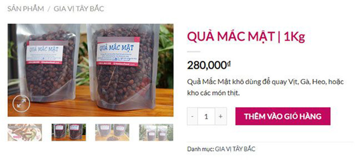 Còn quả mắc mật khô có giá lên tới 280.000 đồng/kg. Mắc mật phơi khô 5-6 nắng có thể tiến hành bảo quản, điều quan trọng nhất là phải bảo quản cẩn thận, bọc trong túi bóng kín để giữ mùi thơm, không bị mốc.
