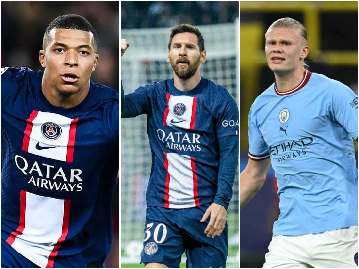 Đua Vua phá lưới Cúp C1 gay cấn: Haaland hụt hơi, Mbappe - Messi tăng tốc