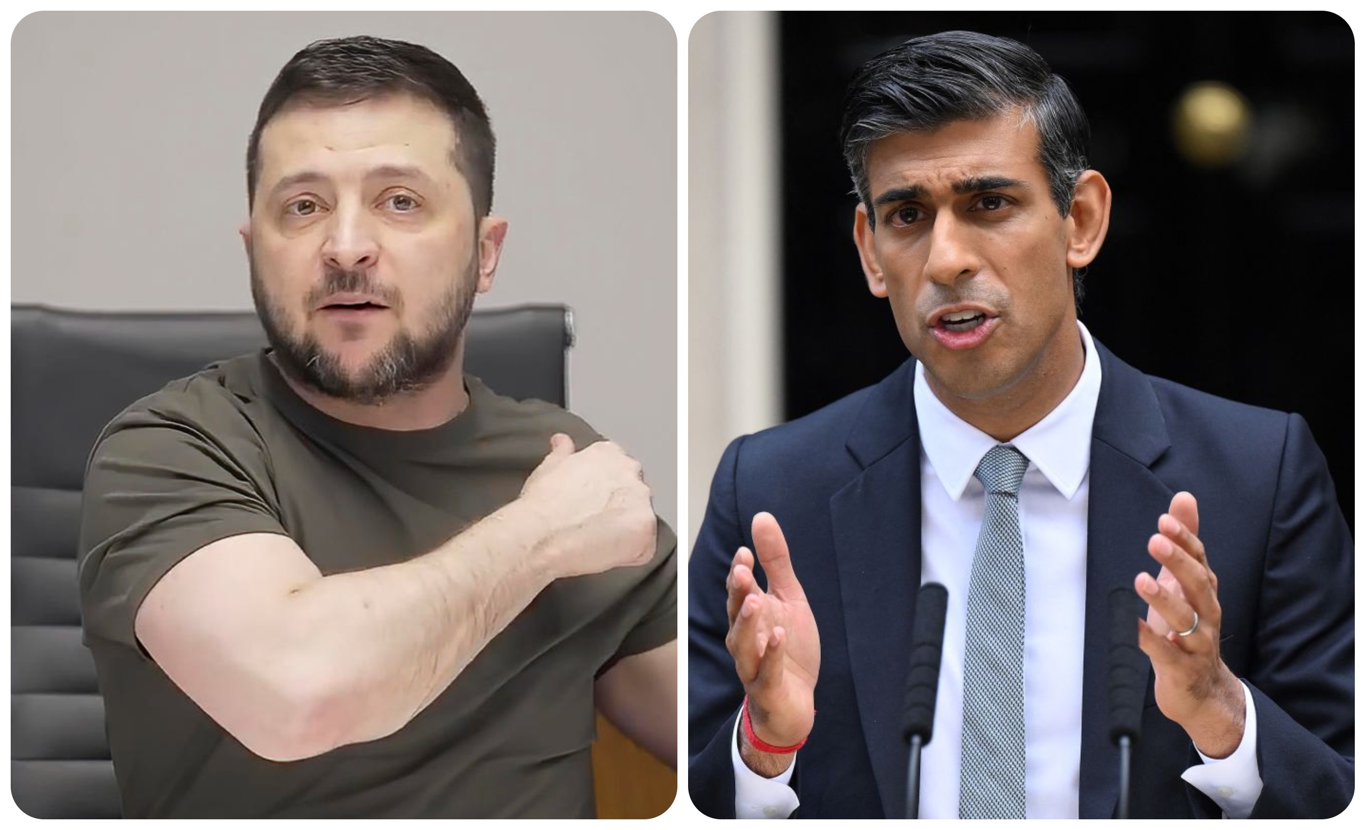 Thủ tướng Anh Rishi Sunak vừa có cuộc điện đàm với Tổng thống Ukraine Zelensky (ảnh: Daily Mail)