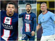 Bóng đá - Đua Vua phá lưới Cúp C1 gay cấn: Haaland hụt hơi, Mbappe - Messi tăng tốc