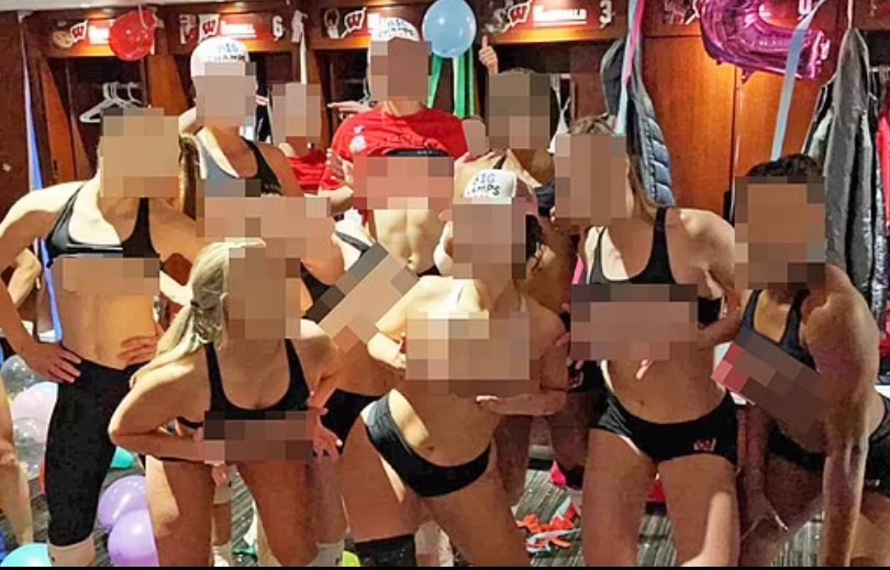 Hình ảnh riêng tư của các cầu thủ bóng chuyền nữ Đại học Wisconsin-Madison bị rò rỉ trên mạng xã hội. Ảnh: Daily Mail