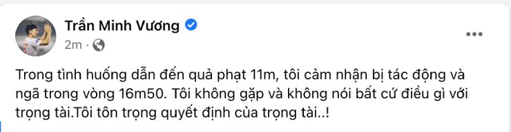 Minh Vương phản pháo phát biểu của các cầu thủ Bình Định