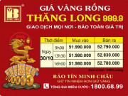 Giá Vàng Rồng Thăng Long - Bảo Tín Minh Châu ngày 30.10.2022