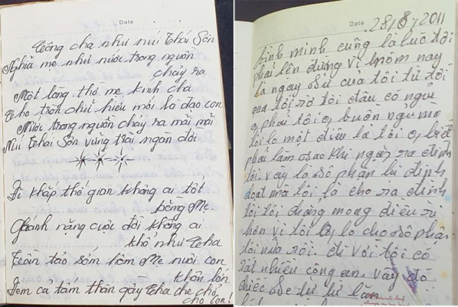 Những dòng nhật ký của tử tù Nguyễn Thành Luân khi viết về cha mẹ