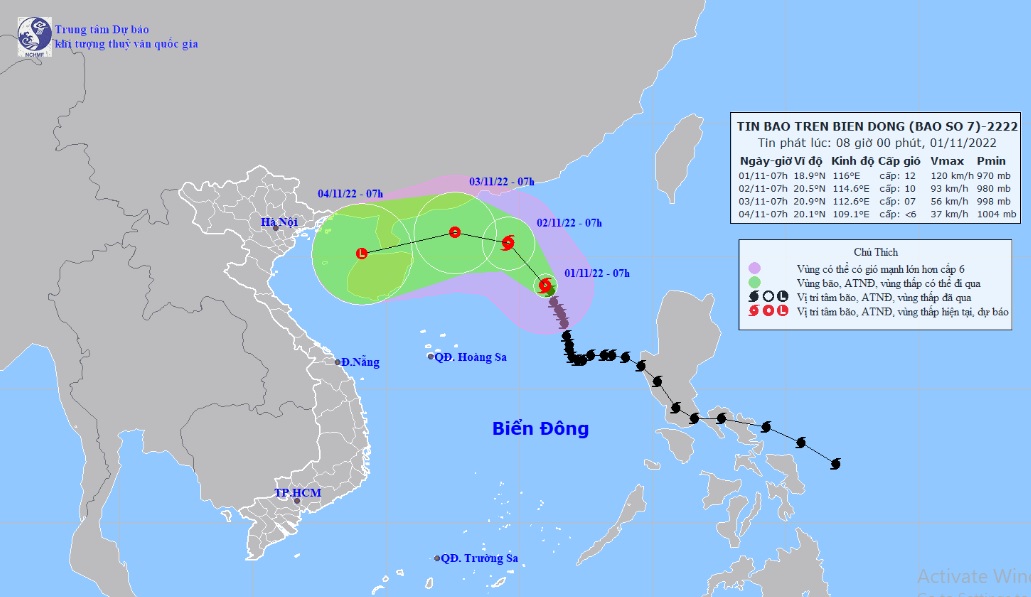 Bão số 7 đạt cường độ cực đại gây biển động dữ dội, sóng cao tới 11 mét - 1