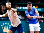 Thể thao - Video tennis Djokovic - Khachanov: 2 set chóng vánh, thẳng tiến tứ kết (V3 Paris Masters)