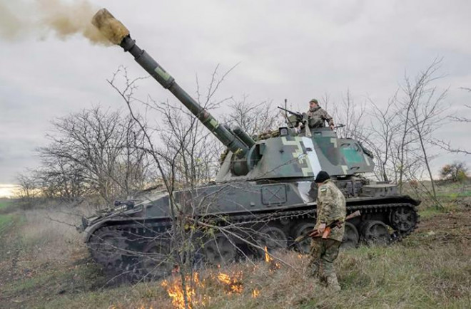 Quân đội Ukraine ở Kherson ngày 28/10.