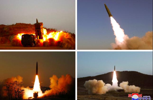Các tên lửa Triều Tiên được phóng trong những ngày qua từ vị trí không công bố. (Ảnh: KCNA)