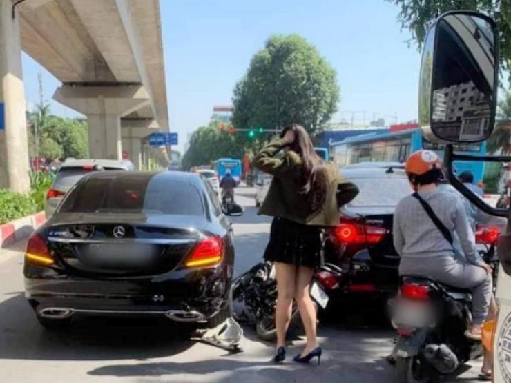 Bức ảnh ”cô gái tông xe hơi để làm quen đại gia” đang hot trên MXH: Hóa ra là hoa hậu này