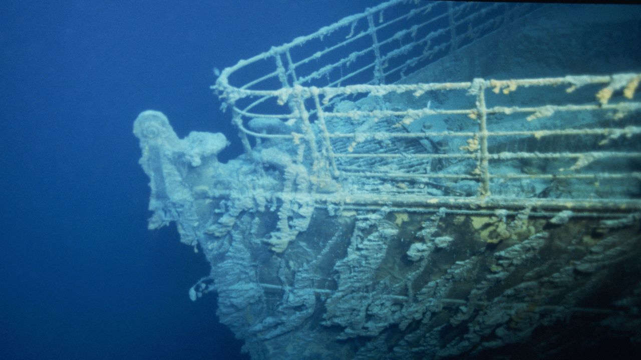 Xác tàu Titanic dưới đáy đại dương (ảnh: CNN)