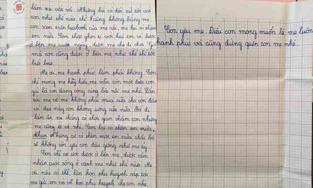 Rơi nước mắt với bức thư của học sinh lớp 5 gửi mẹ lấy chồng mới: &#34;Đừng quên con mẹ nhé&#34; - hình ảnh 3