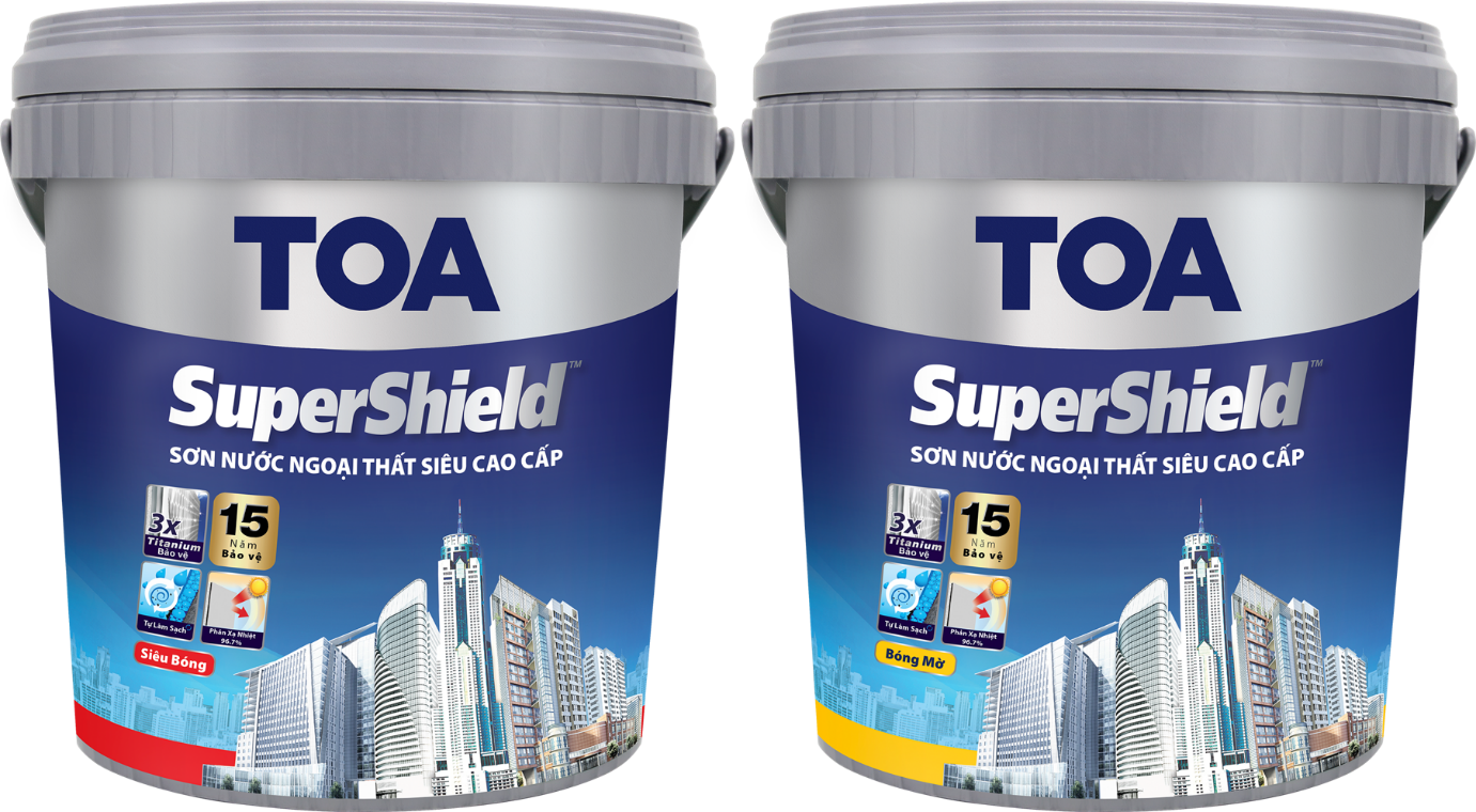 SuperShield là sản phẩm sơn ngoại thất bền nhất từ TOA, bảo vệ công trình lên đến 15 năm.