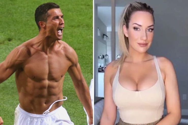 Paige (phải) dùng hình ảnh của Ronaldo để tìm sự đồng cảm