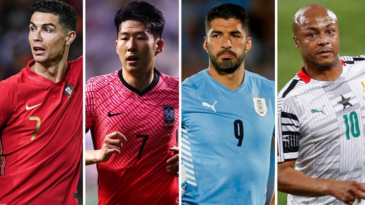 "Hổ Đông Á" nằm ở bảng H World Cup 2022, nơi Son Heung Min sẽ có dịp so tài Cristiano Ronaldo, Luis Suarez hay Andre Ayew