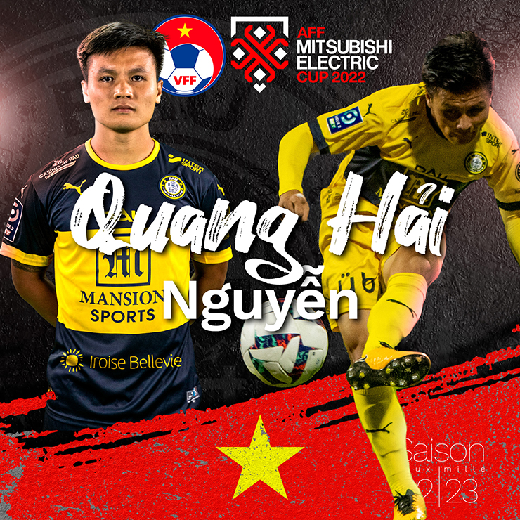 Quang Hải được dự AFF Cup 2022 cùng ĐT Việt Nam. Ảnh: Pau FC