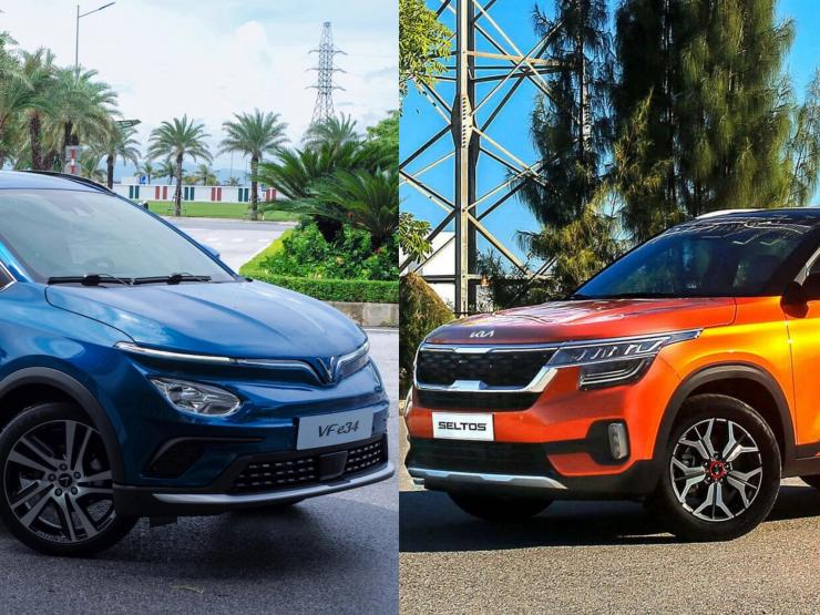 VinFast VF e34 vs KIA Seltos: Xe điện liệu có hơn xe xăng?