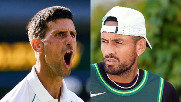 Djokovic (bên trái) nhiều khả năng sẽ được sắp xếp tái đấu với Kyrgios tại Dubai sắp tới