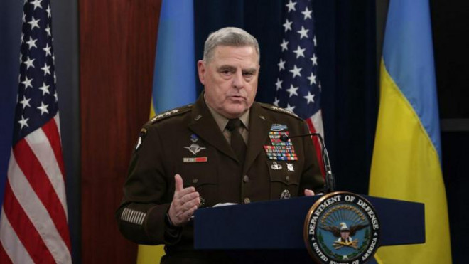 Chủ tịch Hội đồng Tham mưu trưởng Liên quân Mỹ Mark Milley phát biểu tại họp báo ở Lầu Năm Góc ngày 16/11. Ảnh - Getty