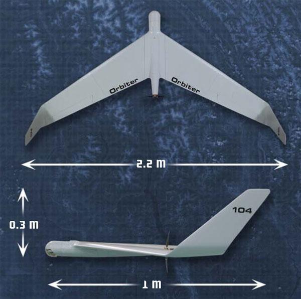 Kích cỡ của Orbiter. Ảnh: israel-weapons