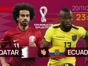 Bóng đá - World Cup 2022: Tương quan trận đấu Qatar - Ecuador, 23 giờ 20/11