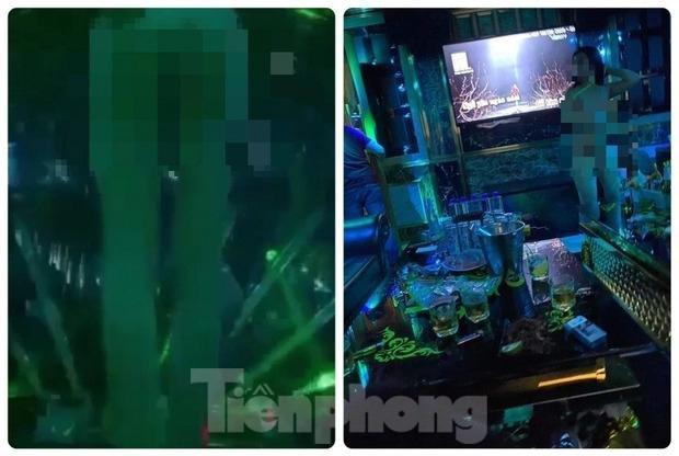 Hình ảnh nhân viên phục vụ có hành động phản cảm lan truyền trên mạng xã hội được cho là ở một quán hát Lạng Sơn (ảnh cắt từ video)