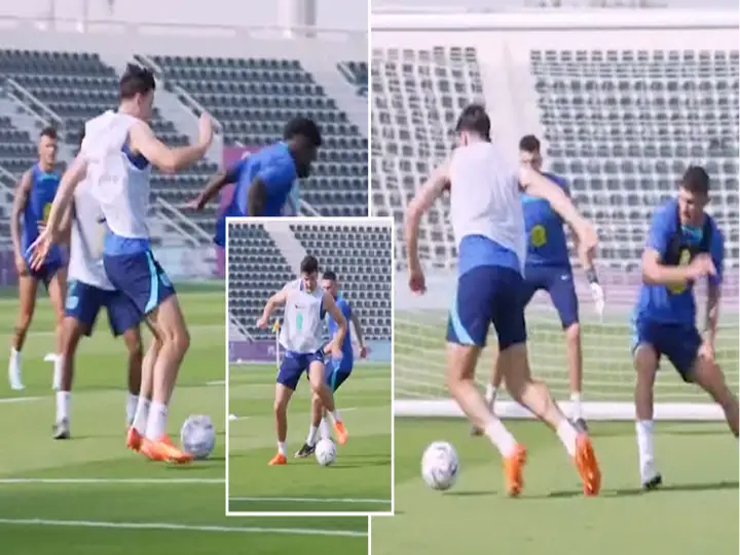 Maguire gây sốt trên sân tập: ”Xoay compa” như Zidane, sút như tiền đạo