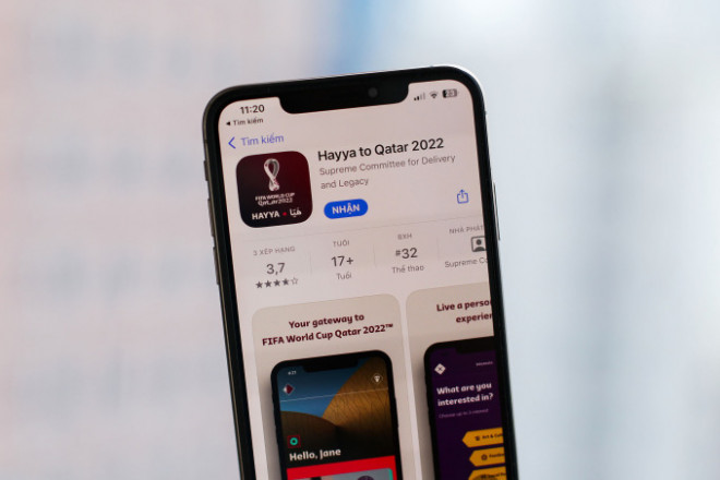 Ứng dụng World Cup Hayya 2022 trên App Store bị tố có vấn đề bảo mật. Ảnh: Politico