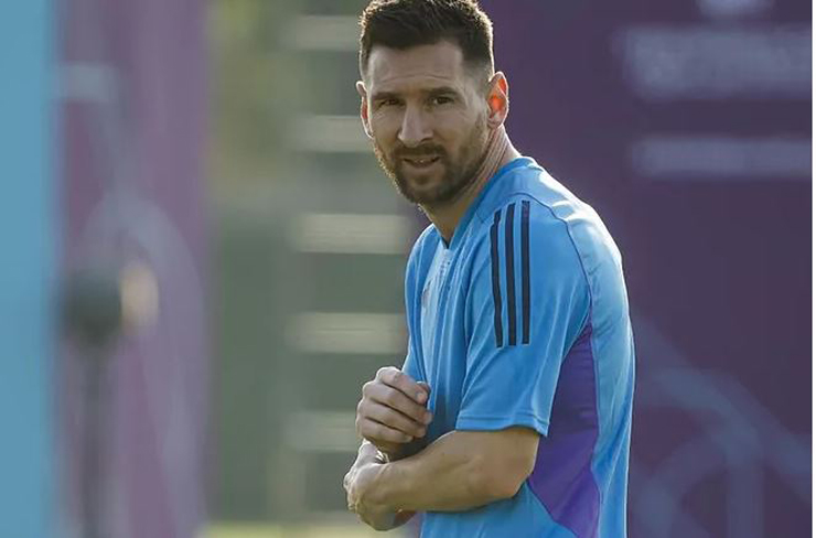 Lionel Messi trong một buổi tập gần đây của ĐT Argentina