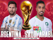 Bóng đá - Trực tiếp bóng đá Argentina - Saudi Arabia: Messi lĩnh xướng hàng công &quot;Albicelestes&quot; (World Cup)