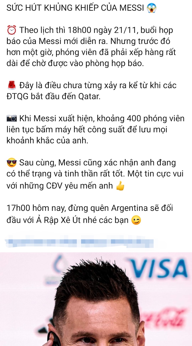 Trước giờ bóng lăn Argentina vs Ả Rập Xê Út, dân mạng réo tên Lionel Messi - 9