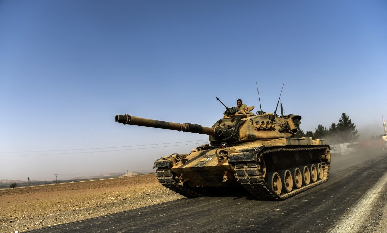 Xe tăng Thổ Nhĩ Kỳ đã nhiều lần vượt biên giới Syria nhằm truy quét người Kurd.