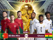 Bóng đá - Trực tiếp bóng đá Bồ Đào Nha - Ghana: Chờ Ronaldo bùng nổ giải tỏa áp lực (World Cup)