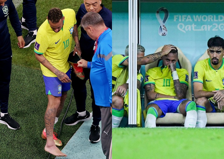 Neymar chấn thương mắt cá chân