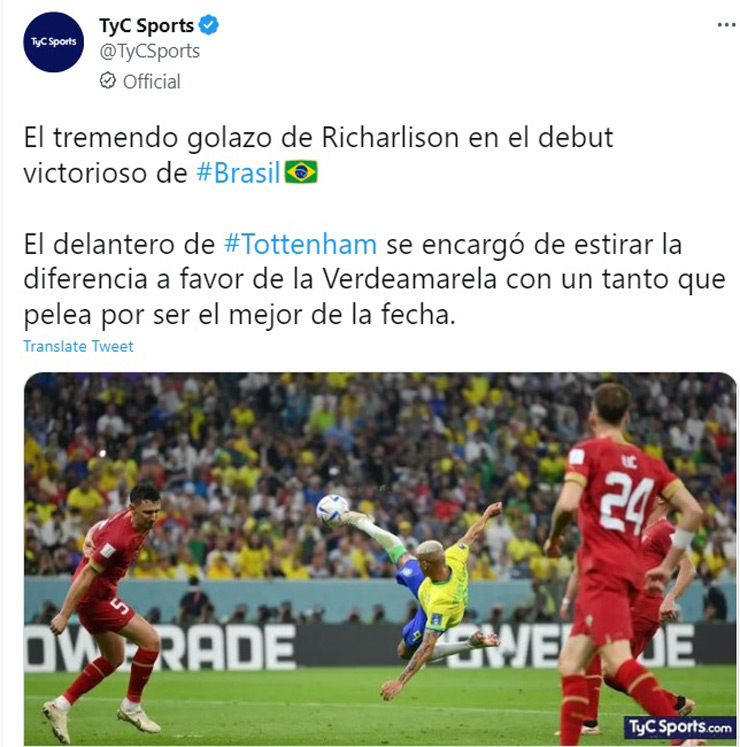 TyC Sports của Argentina cũng không tiếc lời tán dương