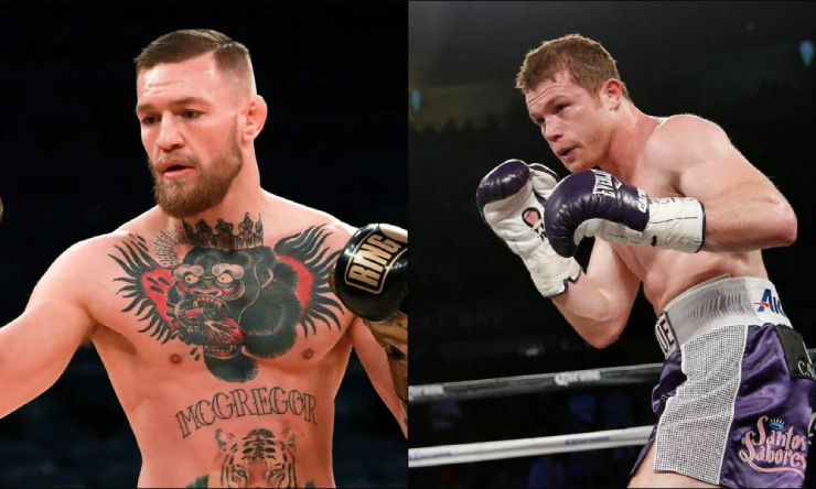 McGregor (trái) và Alvarez (phải), hai nhân vật kiếm tiền không có đối thủ từ 5/2021 tới 5/2022 nếu tính theo phút, giây