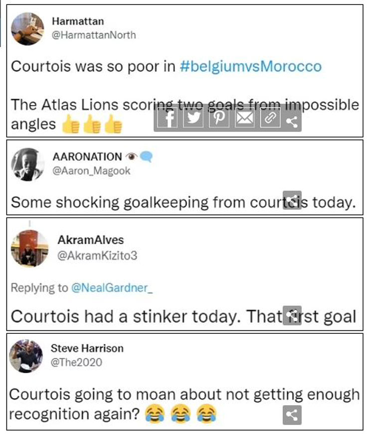 Courtois mắc lỗi khiến Bỉ thua sốc Morocco: Fan Liverpool &#34;ném đá&#34; dữ dội - 3