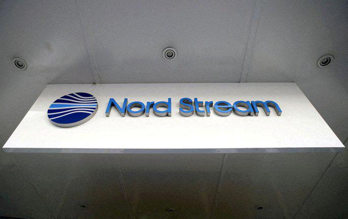 Logo Nord Stream trước trụ sở của Nord Stream AG ở Zug - Thụy Sĩ - Ảnh: REUTERS