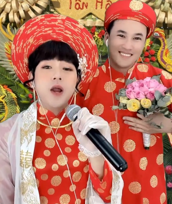 Diễn viên Hà Trí Quang làm lễ tân hôn online với bạn trai, sắp đón &#34;2 con ruột 100%&#34; - 2