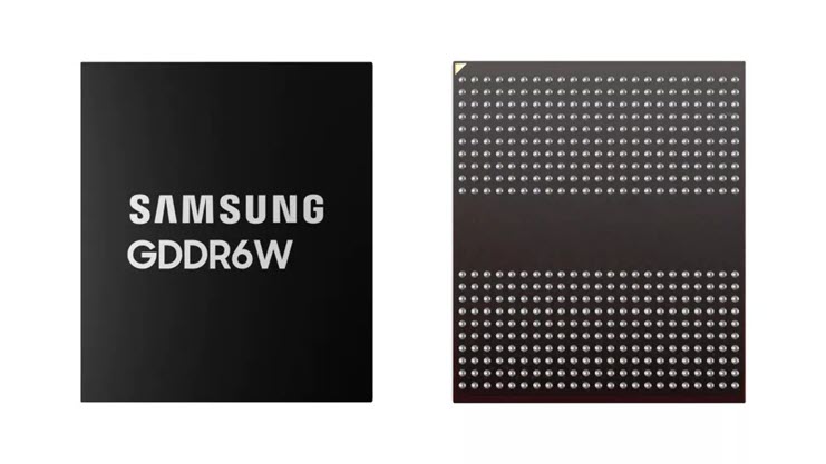 Bộ nhớ GDDR6W mới của Samsung với nâng cấp lớn về dung lượng.