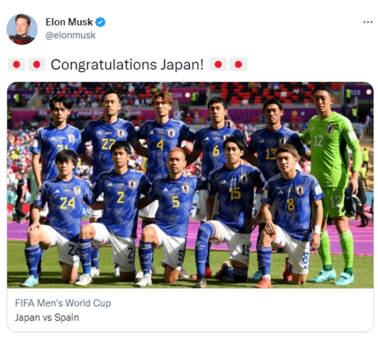 Tin nóng bóng đá World Cup 2/12: Tỷ phú giàu nhất thế giới chúc mừng ĐT Nhật Bản - 1