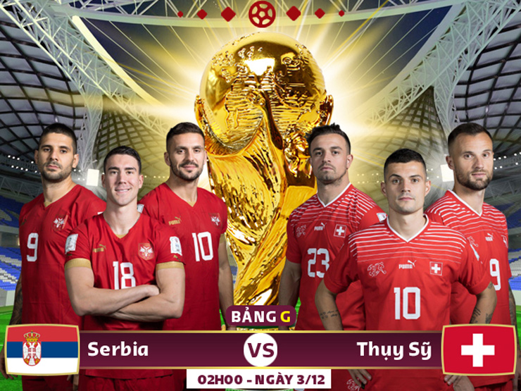 Serbia liệu có thể "lách qua khe cửa hẹp" khi đấu Thụy Sĩ trong nỗ lực theo bước Brazil vào vòng 1/8 World Cup 2022?