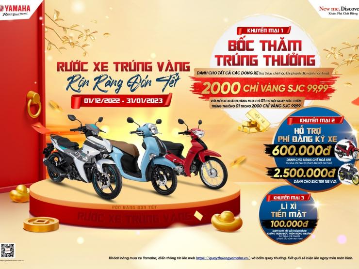 Mua xe Yamaha chào xuân Quý Mão đón lộc vàng may mắn