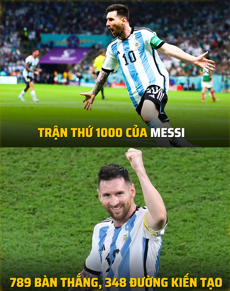 Messi nổ súng ở&nbsp;trận đấu thứ 1000 trong sự nghiệp của mình.