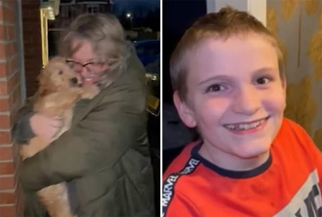 Đoạn clip bắt đầu với cảnh cha mẹ của cậu bé bước vào nhà và mẹ của cậu bé hét lên: “Oscar, mẹ có quà cho con đây” trong khi ôm chú chó con.