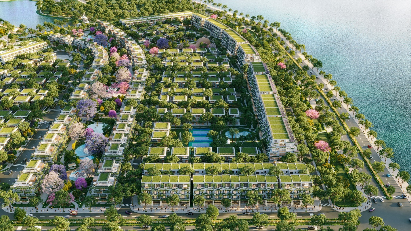 Màu xanh của thiên nhiên được nhà sáng lập Ecopark đưa vào đại dự án gần 200 ha, ôm trọn sông Lam