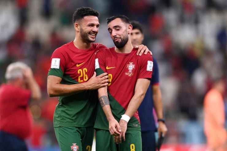 Mối quan hệ ngày càng khăng khít giữa Goncalo Ramos với Bruno Fernandes