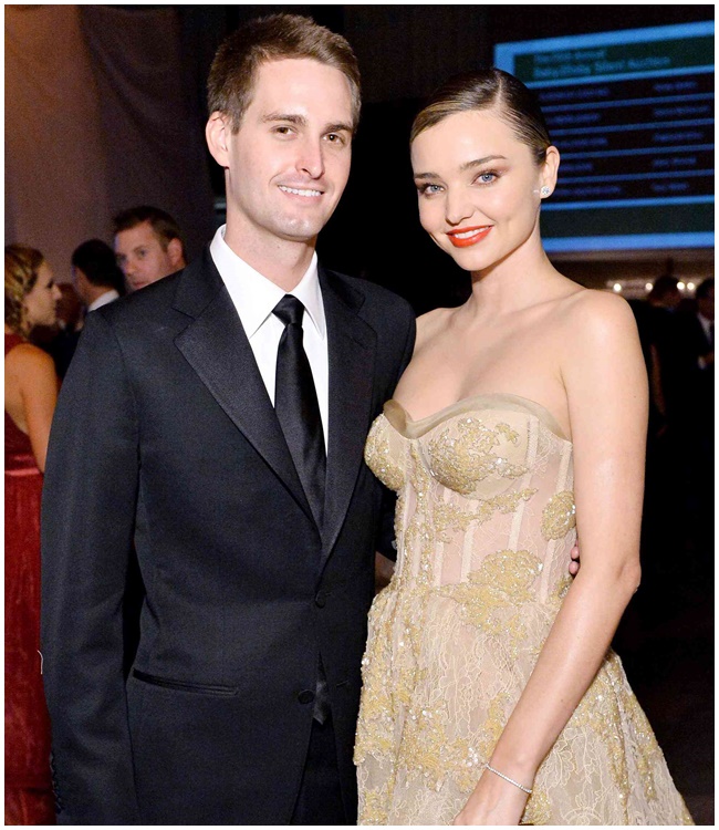 Tỷ phú&nbsp; Evan Spiegel cũng được biết đến là chồng của “thiên thần nội y” một thời Miranda Kerr. Cặp đôi đang có tổ ấm hạnh phúc bên 3 người con.
