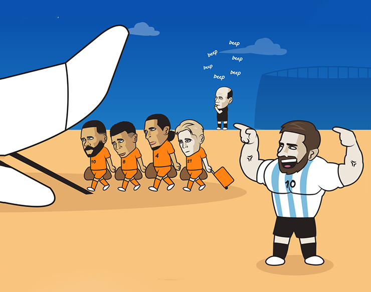 Messi rực sáng tiễn Hà Lan về nước.